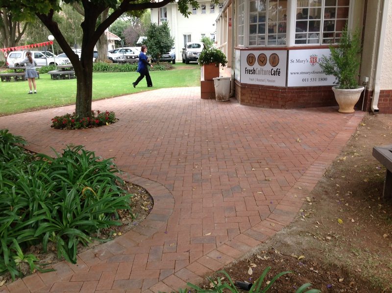 Ironstone Corobrick commercial pathway paving in Edenvale