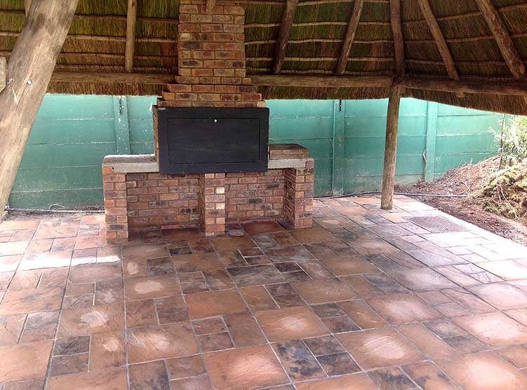 Entertainment area with braai and 3-size pavers in Alberton