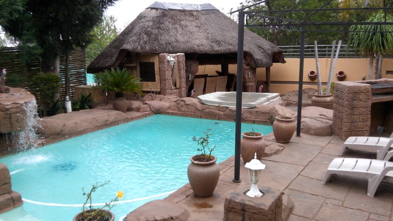 Pool and lapa entertainment area in Gauteng