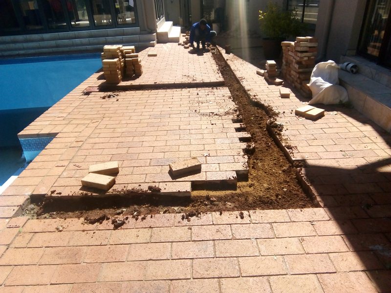 Pool paving relay and repair in progress in Alberton